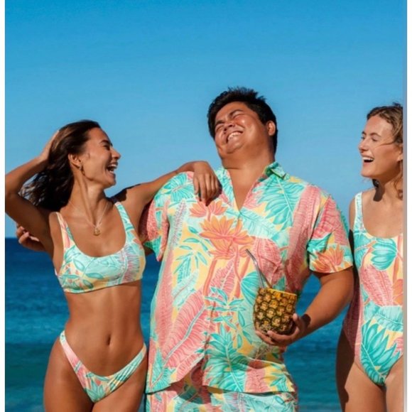 NEW! Kenny Flowers THE TORTOLA Sporty Bikini Bottom Tropical SZ S - Picture 8 of 14